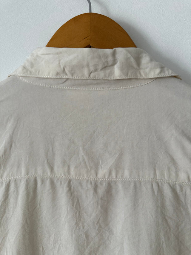 VANISHING ELEPHANT - SILK SHIRT - CREAM -12-Shirts-UPTOWN VINTAGE-UPTOWN LOCAL