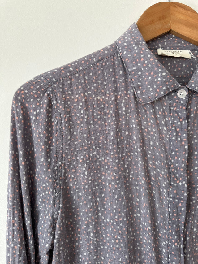 VANISHING ELEPHANT - SOFT COTTON SHIRT - LAVENDER ASH / WHITE & PINK - 12-Shirts-UPTOWN VINTAGE-UPTOWN LOCAL