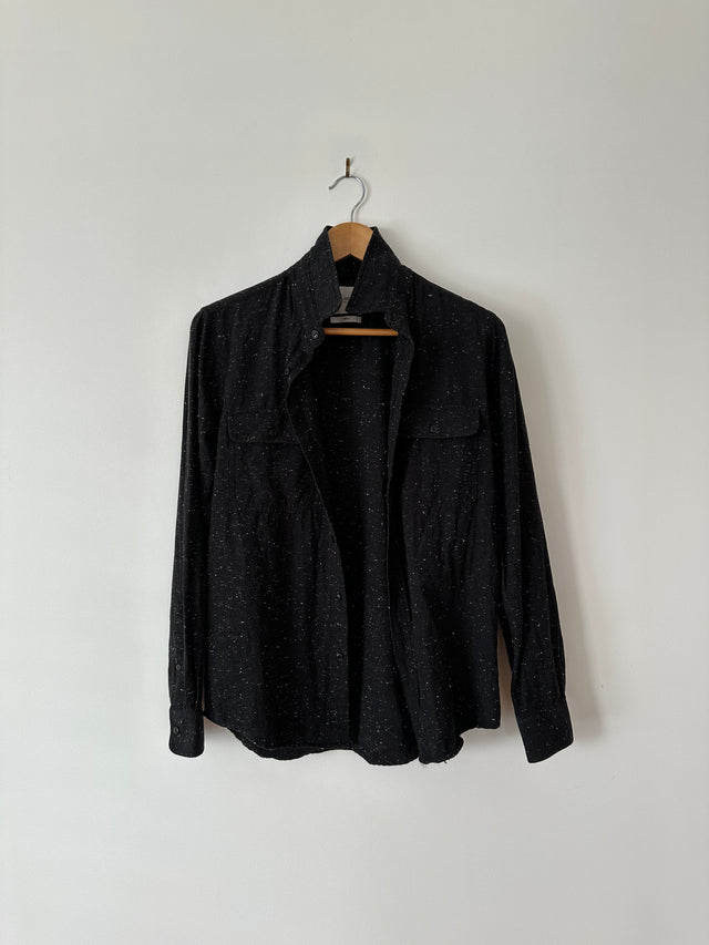 SATURDAYS NYC - COTTON SHIRT - BLACK - S-Shirts-UPTOWN VINTAGE-UPTOWN LOCAL