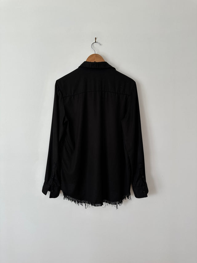 NOBODY DENIM - TENCEL OVERSIZED SHIRT - BLACK - S-Shirts-UPTOWN VINTAGE-UPTOWN LOCAL