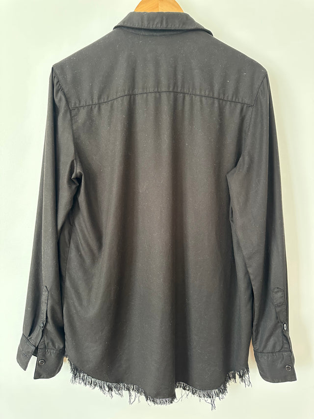 NOBODY DENIM - TENCEL OVERSIZED SHIRT - BLACK - S-Shirts-UPTOWN VINTAGE-UPTOWN LOCAL