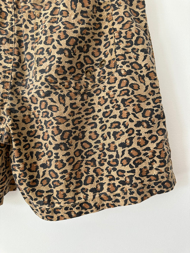 VANISHING ELEPHANT - LEOPARD PRINT SWIM SHORTS - 30-Shorts-UPTOWN VINTAGE-UPTOWN LOCAL