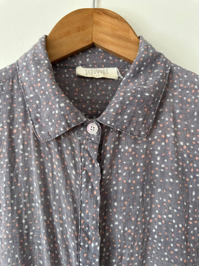 VANISHING ELEPHANT - SOFT COTTON SHIRT - LAVENDER ASH / WHITE & PINK - 12-Shirts-UPTOWN VINTAGE-UPTOWN LOCAL