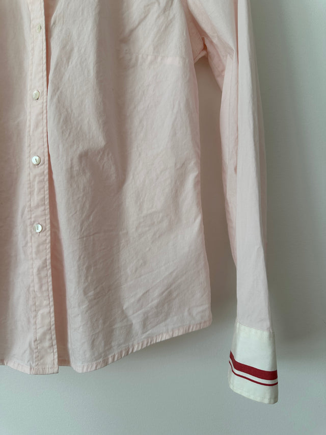 COUNTRY ROAD - 2004 VINTAGE CONTRAST COLLAR SHIRT - PINK / WHITE COLLAR - M-Shirts-UPTOWN VINTAGE-UPTOWN LOCAL