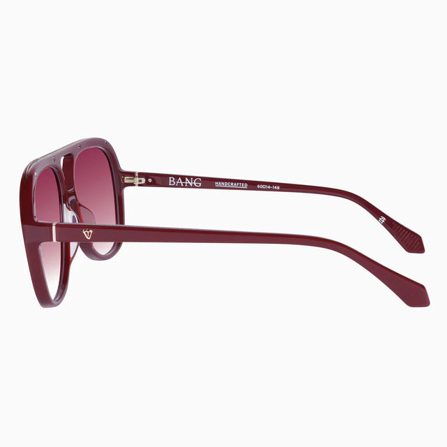 VALLEY - Bang Burgundy w. Gold Metal / Rose Gradient Lens-Sunglasses-Valley-UPTOWN LOCAL