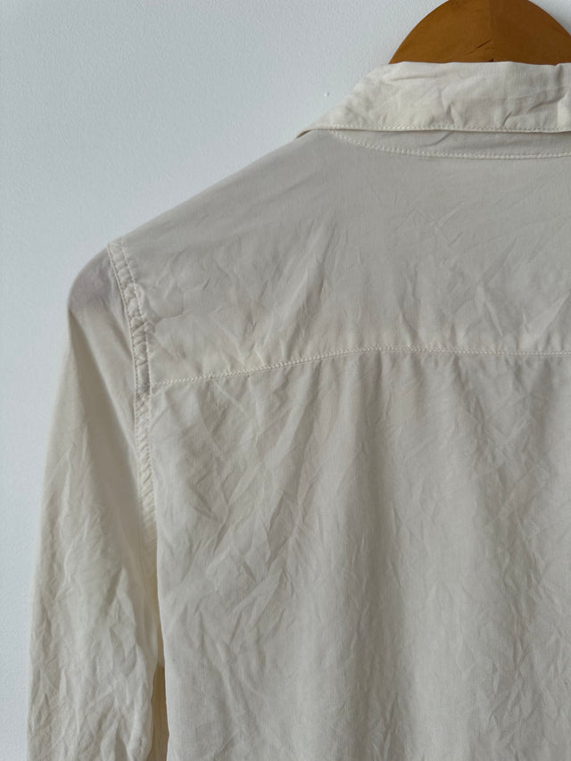 VANISHING ELEPHANT - SILK SHIRT - CREAM -12-Shirts-UPTOWN VINTAGE-UPTOWN LOCAL