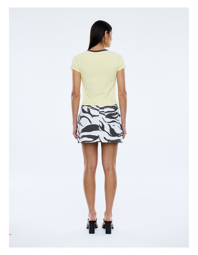 ENA PELLY - Lindy Mini Skirt - Zebra-Skirts-ENA PELL-24 / XS-UPTOWN LOCAL
