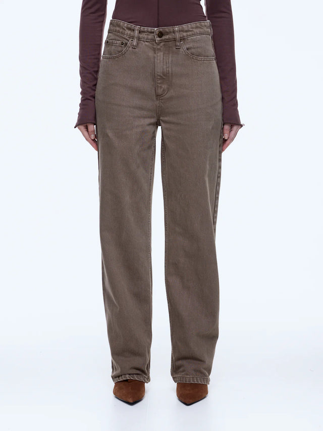 ENA PELLY - Letti Straight Leg Jean - Mushroom