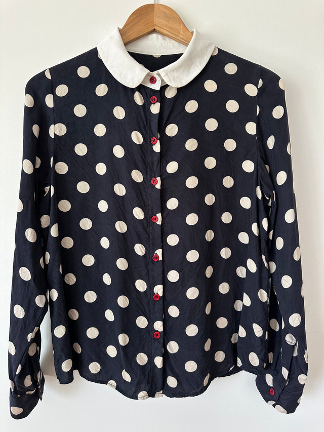 TWENTY SEVEN NAMES - BIG SPOT SHIRT - NAVY / WHITE - 10-Shirts-UPTOWN VINTAGE-UPTOWN LOCAL