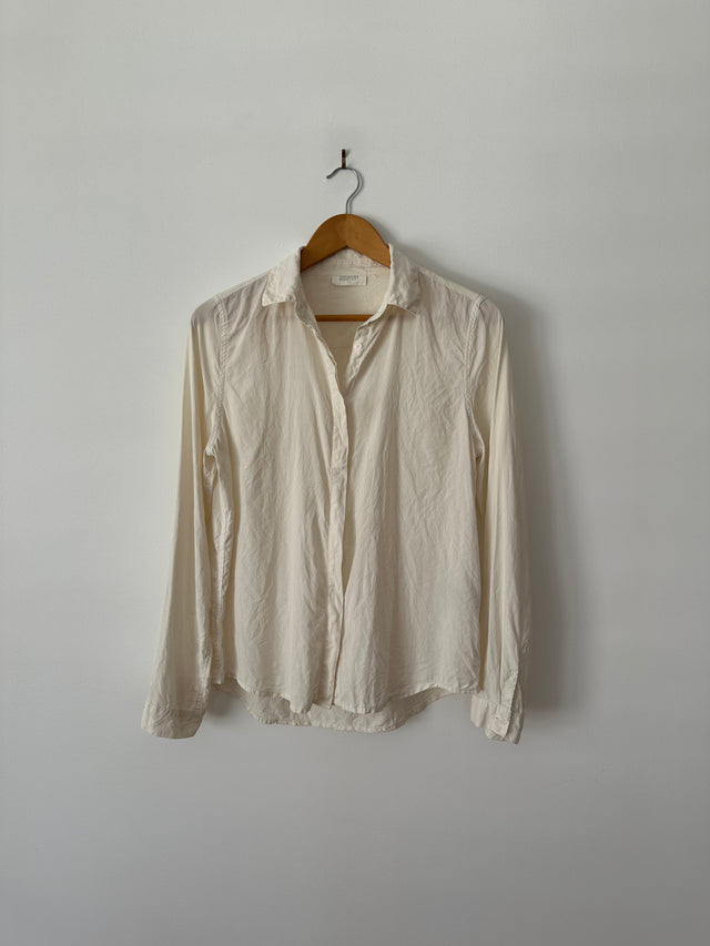 VANISHING ELEPHANT - SILK SHIRT - CREAM -12-Shirts-UPTOWN VINTAGE-UPTOWN LOCAL