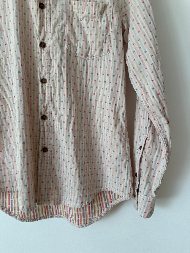 VANISHING ELEPHANT - SOFT COTTON SHIRT - WHITE / MULTI - S-Shirts-UPTOWN VINTAGE-UPTOWN LOCAL
