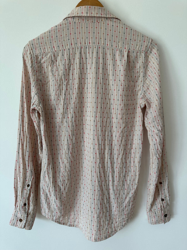 VANISHING ELEPHANT - SOFT COTTON SHIRT - WHITE / MULTI - S-Shirts-UPTOWN VINTAGE-UPTOWN LOCAL