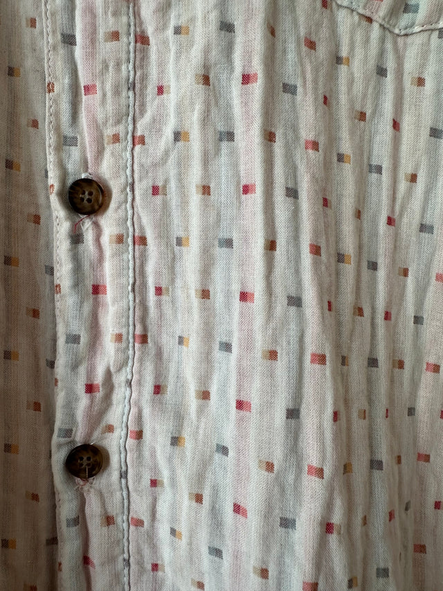 VANISHING ELEPHANT - SOFT COTTON SHIRT - WHITE / MULTI - S-Shirts-UPTOWN VINTAGE-UPTOWN LOCAL