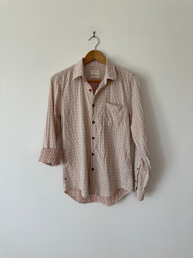 VANISHING ELEPHANT - SOFT COTTON SHIRT - WHITE / MULTI - S-Shirts-UPTOWN VINTAGE-UPTOWN LOCAL