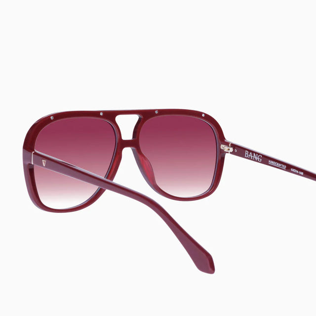 VALLEY - Bang Burgundy w. Gold Metal / Rose Gradient Lens-Sunglasses-Valley-UPTOWN LOCAL
