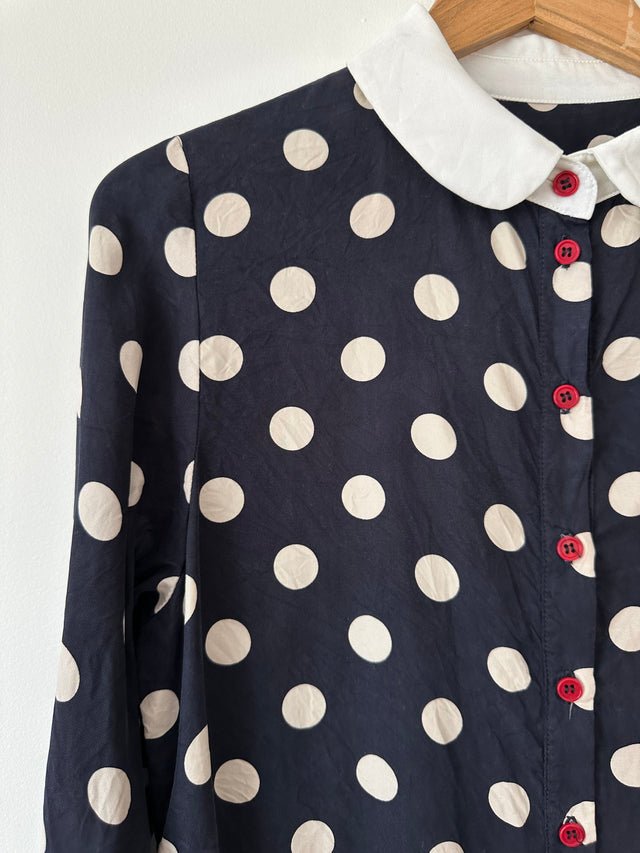 TWENTY SEVEN NAMES - BIG SPOT SHIRT - NAVY / WHITE - 10-Shirts-UPTOWN VINTAGE-UPTOWN LOCAL