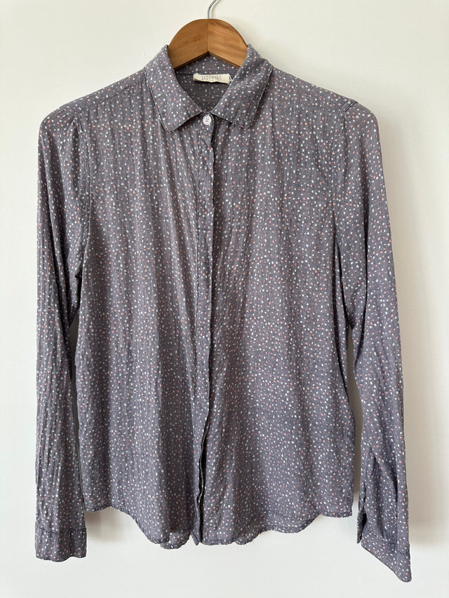 VANISHING ELEPHANT - SOFT COTTON SHIRT - LAVENDER ASH / WHITE & PINK - 12-Shirts-UPTOWN VINTAGE-UPTOWN LOCAL