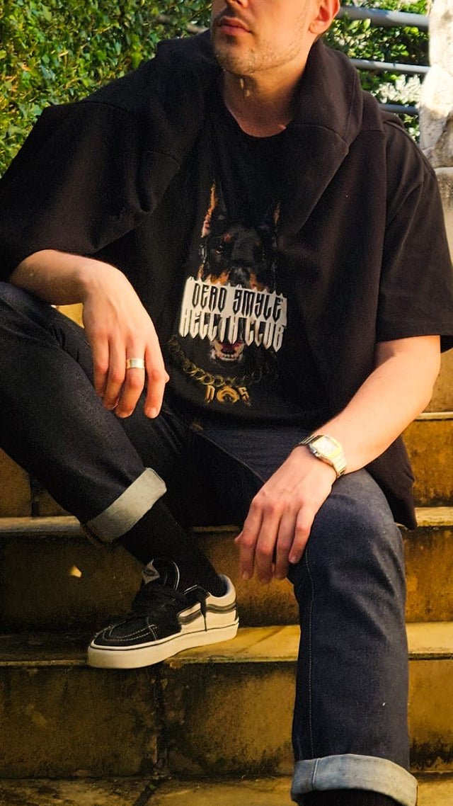 DEAD SMYLE - Doberman Tee - Nero-T-Shirts-Dead Smyle-S-UPTOWN LOCAL