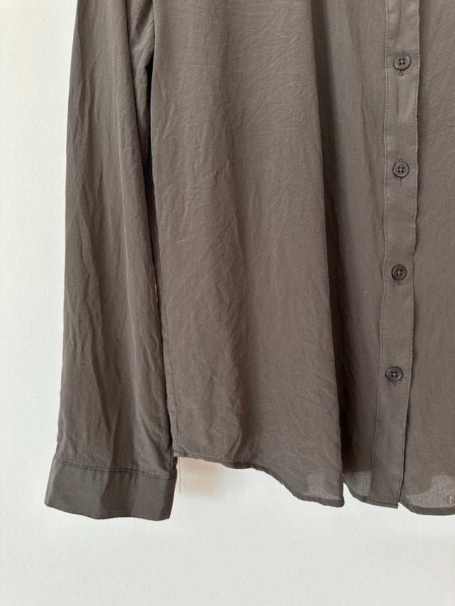 VANISHING ELEPHANT - SILK SHIRT - CHARCOAL - 12-Shirts-UPTOWN VINTAGE-UPTOWN LOCAL
