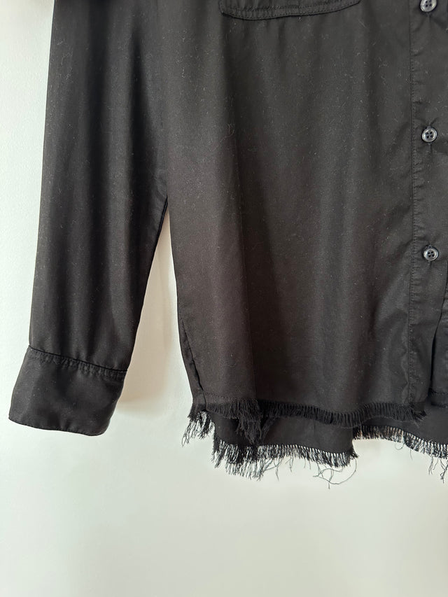 NOBODY DENIM - TENCEL OVERSIZED SHIRT - BLACK - S-Shirts-UPTOWN VINTAGE-UPTOWN LOCAL