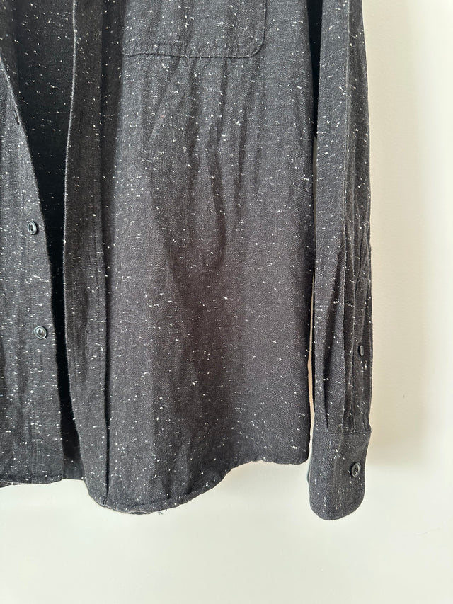 SATURDAYS NYC - COTTON SHIRT - BLACK - S-Shirts-UPTOWN VINTAGE-UPTOWN LOCAL