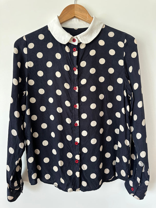 TWENTY SEVEN NAMES - BIG SPOT SHIRT - NAVY / WHITE - 10-Shirts-UPTOWN VINTAGE-UPTOWN LOCAL