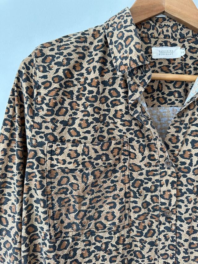 VANISHING ELEPHANT - LEOPARD PRINT SHIRT - 10-Shirts-UPTOWN VINTAGE-UPTOWN LOCAL