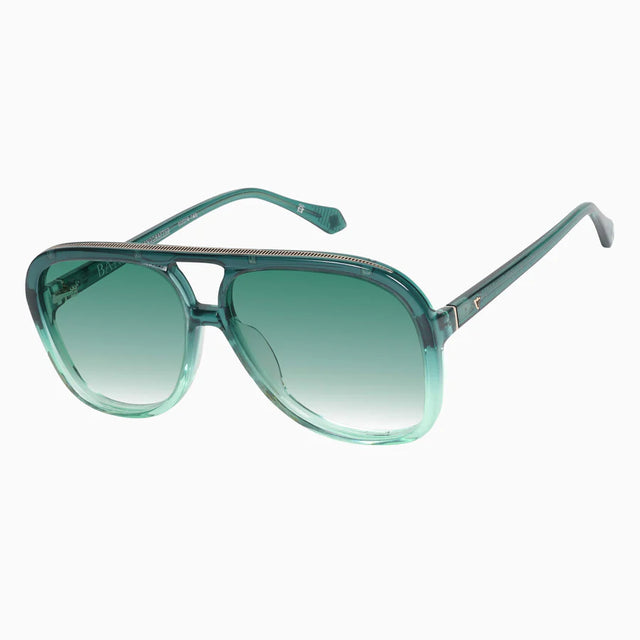 VALLEY - Bang Booie Green w. Gold Metal / Dark Green Gradient Lens-Sunglasses-Valley-UPTOWN LOCAL