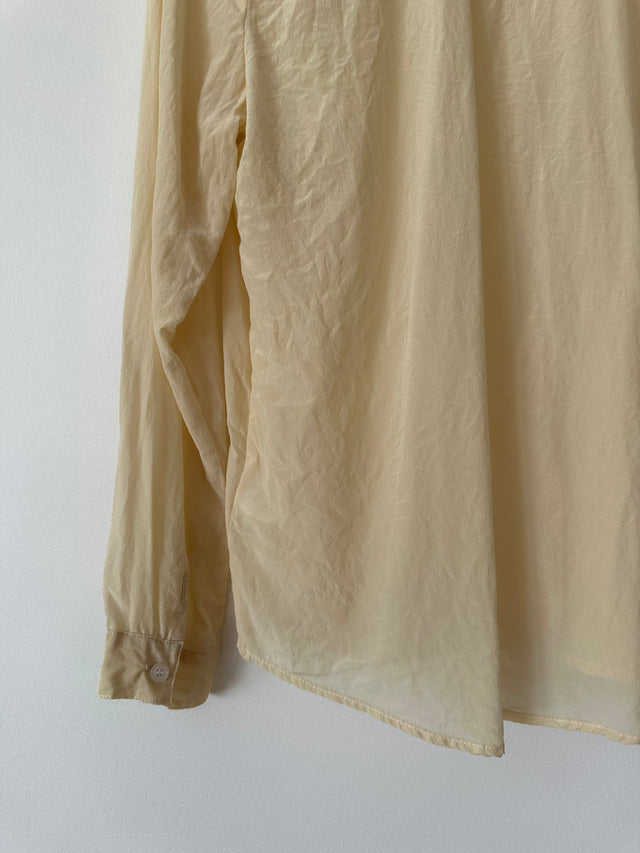 VANISHING ELEPHANT - SILK SHIRT - BUTTER CREAM / SOFT PINK - 12-Shirts-UPTOWN VINTAGE-UPTOWN LOCAL