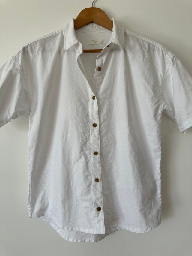 VANISHING ELEPHANT - S/S OXFORD SHIRT - WHITE - 10-Shirts-UPTOWN VINTAGE-UPTOWN LOCAL