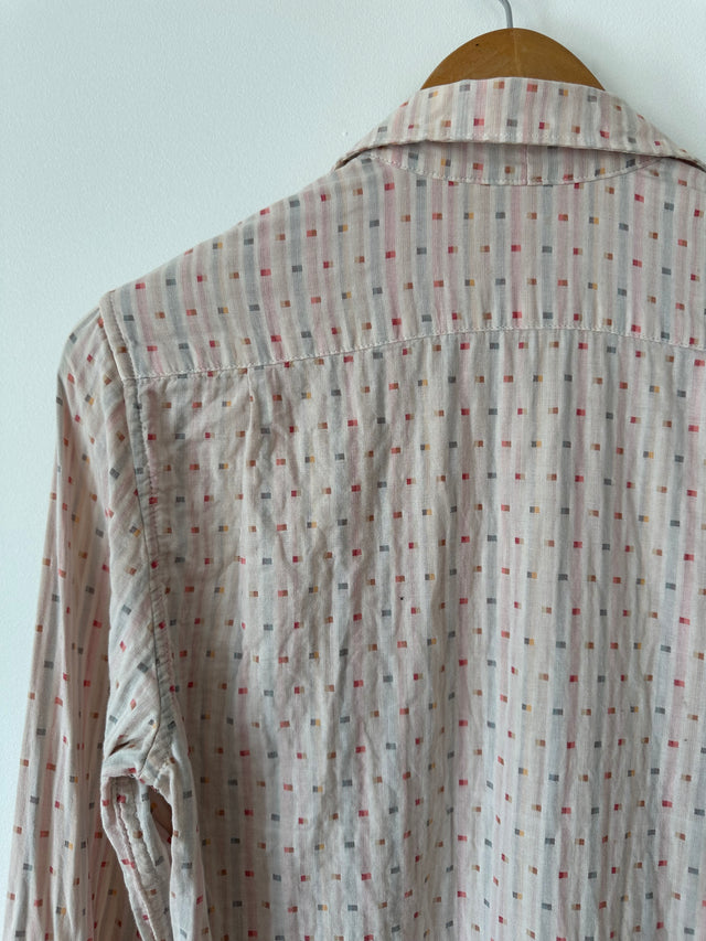 VANISHING ELEPHANT - SOFT COTTON SHIRT - WHITE / MULTI - S-Shirts-UPTOWN VINTAGE-UPTOWN LOCAL