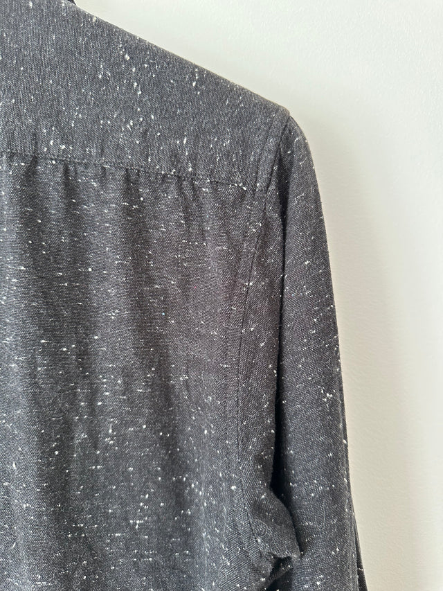 SATURDAYS NYC - COTTON SHIRT - BLACK - S-Shirts-UPTOWN VINTAGE-UPTOWN LOCAL