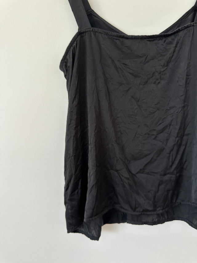 NOBODY DENIM - SILK CAMI TOP - BLACK - M-Shirts-UPTOWN VINTAGE-UPTOWN LOCAL