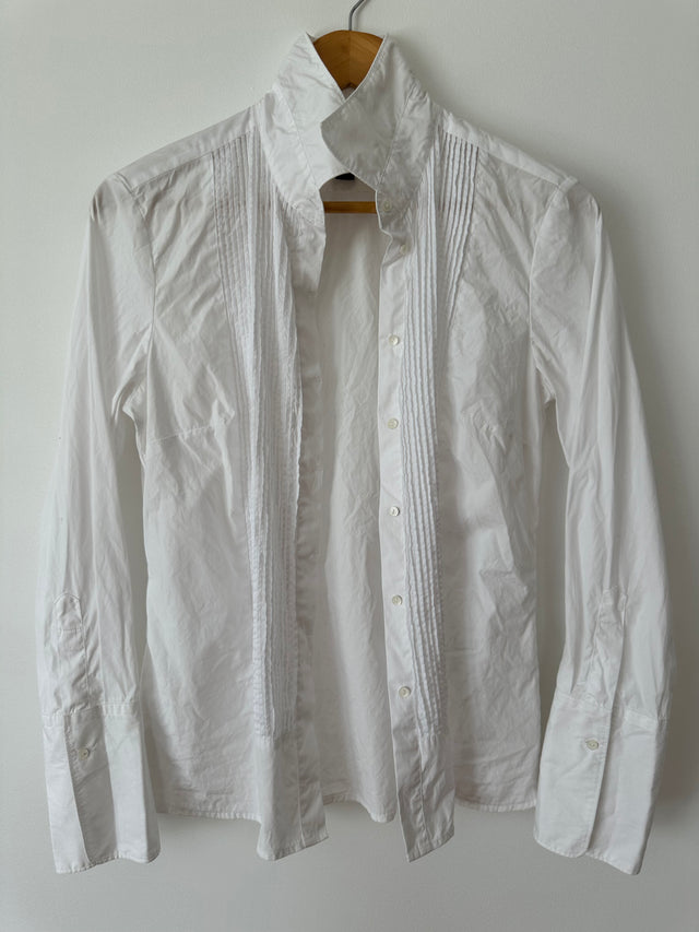 COUNTRY ROAD - 2006 VINTAGE TUXEDO SLIM SHIRT - WHITE - M-Shirts-UPTOWN VINTAGE-UPTOWN LOCAL