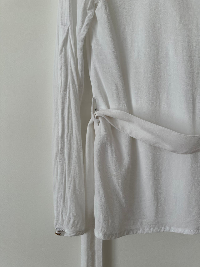 VIKTORIA & WOODS - LUX WRAP SHIRT - WHITE - 1 / S-Shirts-UPTOWN VINTAGE-UPTOWN LOCAL