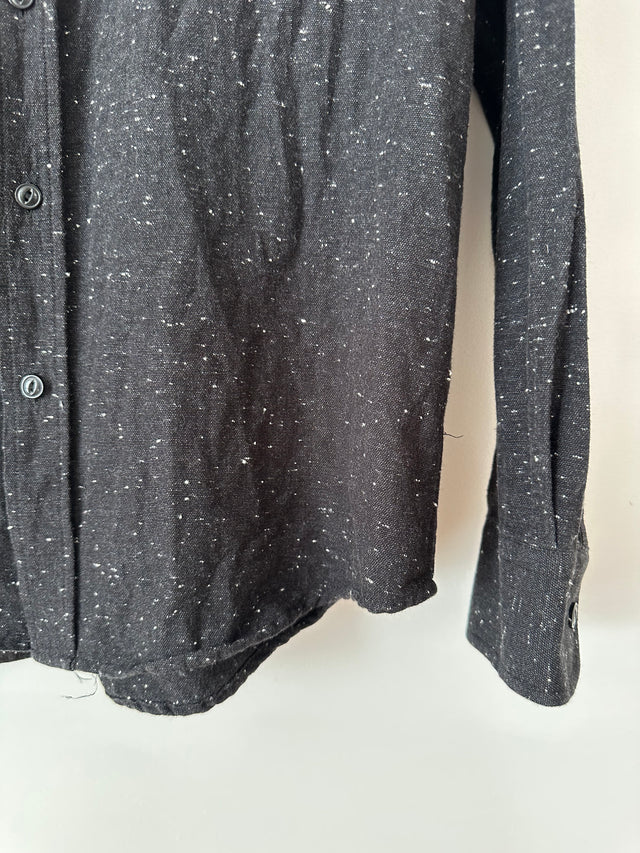 SATURDAYS NYC - COTTON SHIRT - BLACK - S-Shirts-UPTOWN VINTAGE-UPTOWN LOCAL