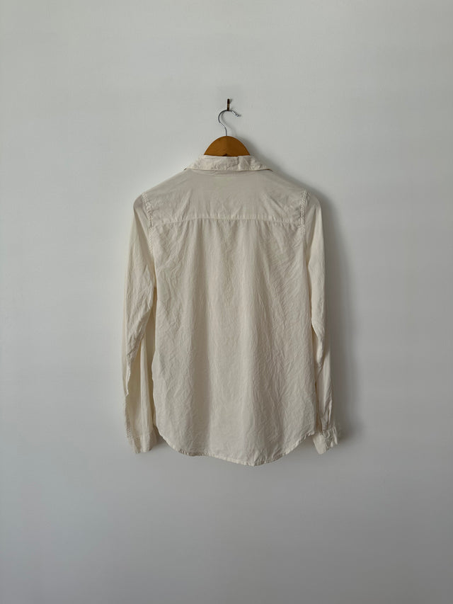 VANISHING ELEPHANT - SILK SHIRT - CREAM -12-Shirts-UPTOWN VINTAGE-UPTOWN LOCAL