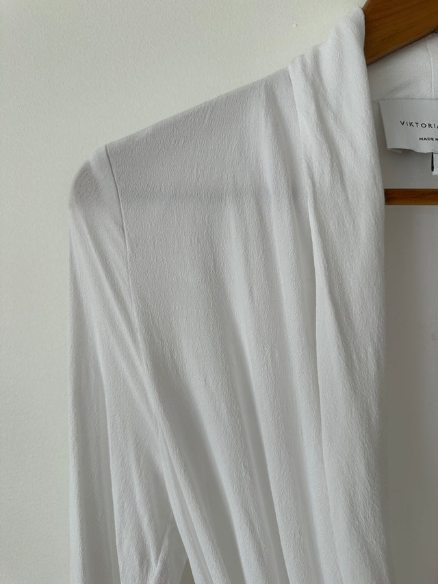 VIKTORIA & WOODS - LUX WRAP SHIRT - WHITE - 1 / S-Shirts-UPTOWN VINTAGE-UPTOWN LOCAL