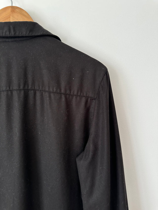 NOBODY DENIM - TENCEL OVERSIZED SHIRT - BLACK - S-Shirts-UPTOWN VINTAGE-UPTOWN LOCAL