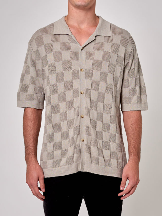 Checker Knit - Cocunut-Shirts-Rolla's-S-UPTOWN LOCAL