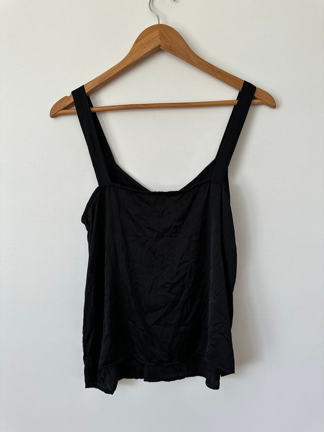 NOBODY DENIM - SILK CAMI TOP - BLACK - M-Shirts-UPTOWN VINTAGE-UPTOWN LOCAL