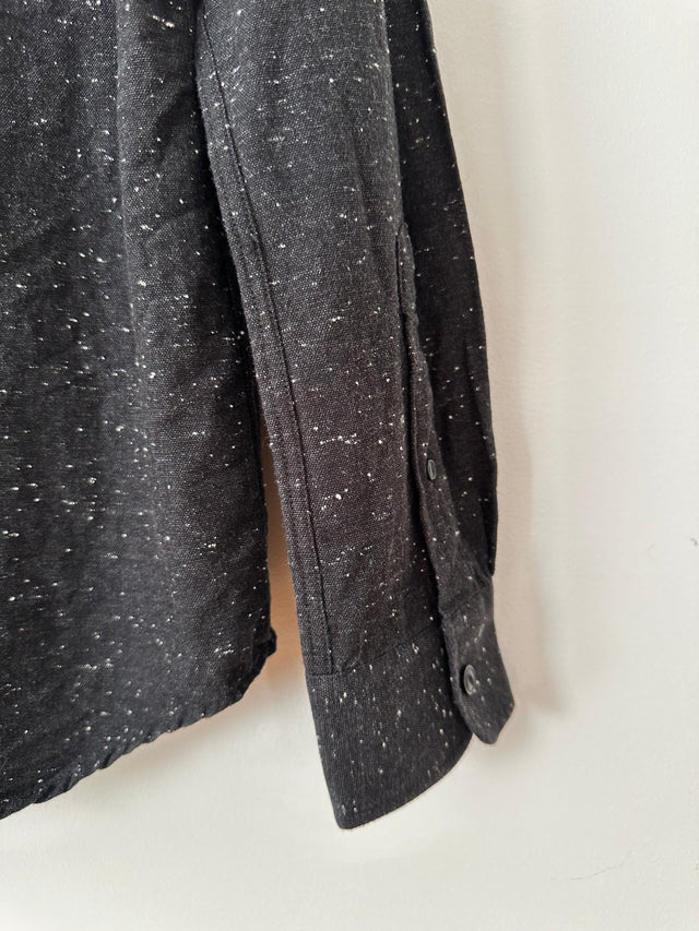SATURDAYS NYC - COTTON SHIRT - BLACK - S-Shirts-UPTOWN VINTAGE-UPTOWN LOCAL