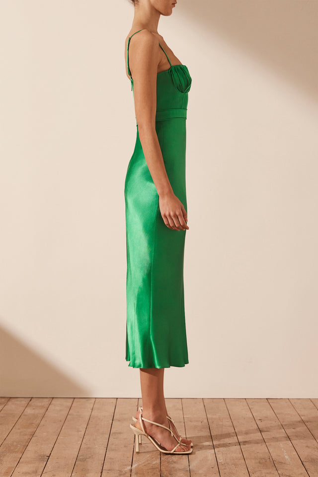 Lana Bustier Midi Dress - Tree Green-formal-Shona Joy-6-UPTOWN LOCAL