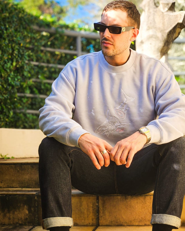 DEAD SMYLE - Great Whyte Sweater - Glacier-Sweaters-Dead Smyle-S-UPTOWN LOCAL