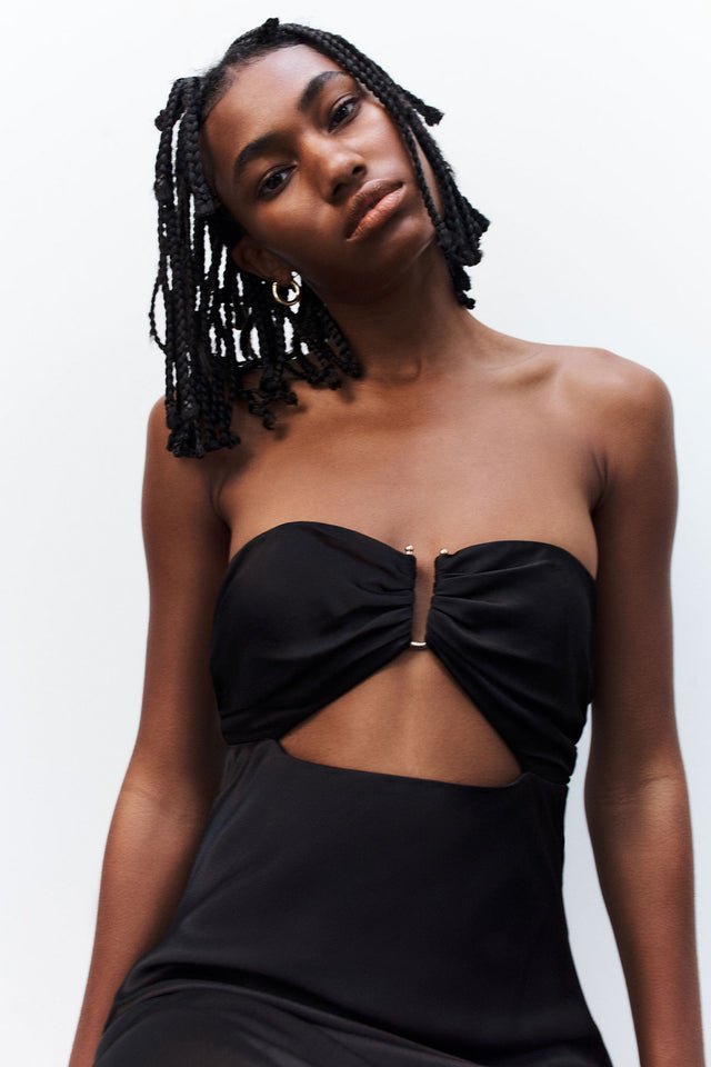 Camille Strapless Cut Out Midi Dress - Black-formal-Shona Joy-6-UPTOWN LOCAL