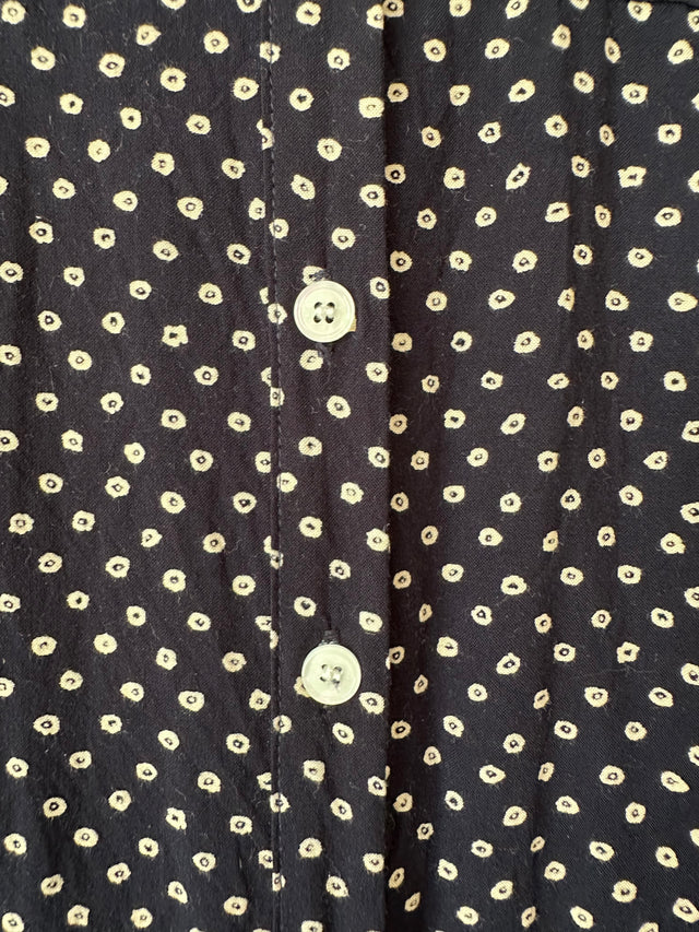 VANISHING ELEPHANT - SOFT COTTON / RAYON SHIRT - NAVY / WHITE SPOT - 10-Shirts-UPTOWN VINTAGE-UPTOWN LOCAL