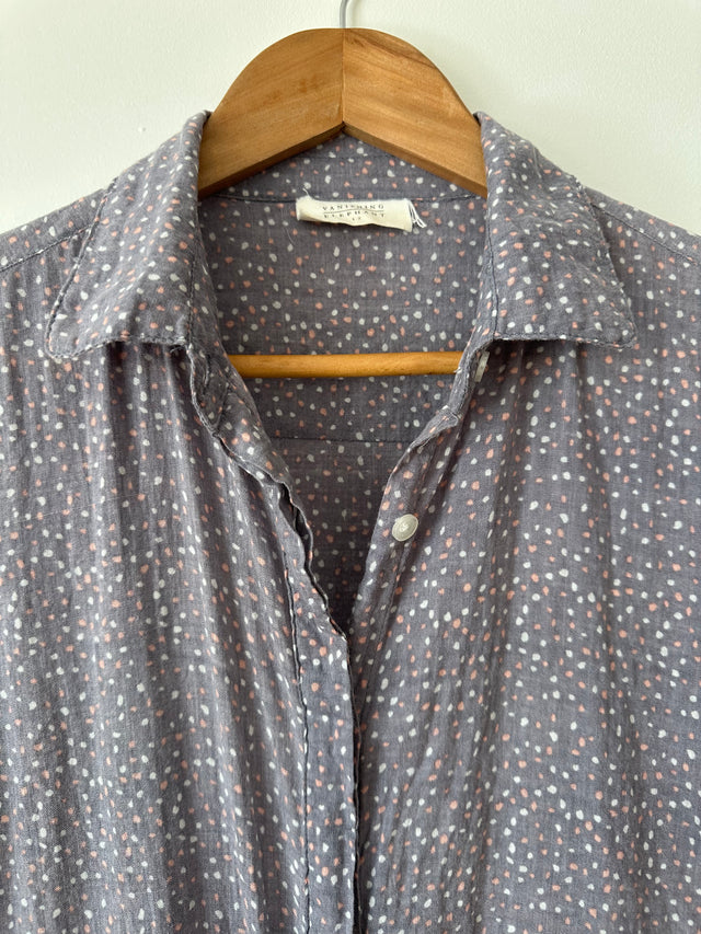 VANISHING ELEPHANT - SOFT COTTON SHIRT - LAVENDER ASH / WHITE & PINK - 12-Shirts-UPTOWN VINTAGE-UPTOWN LOCAL