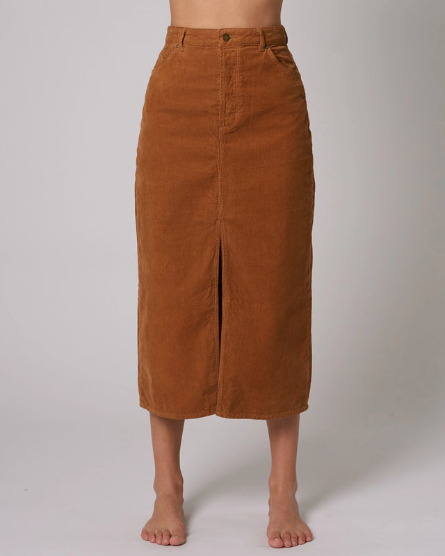 Chicago Skirt - Tan Cord-Skirts-Rolla's-24-UPTOWN LOCAL