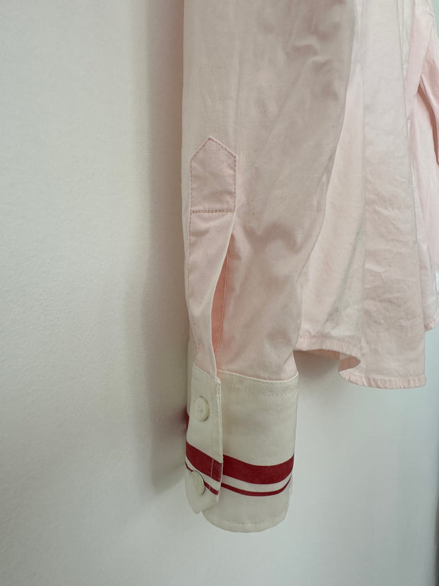 COUNTRY ROAD - 2004 VINTAGE CONTRAST COLLAR SHIRT - PINK / WHITE COLLAR - M-Shirts-UPTOWN VINTAGE-UPTOWN LOCAL