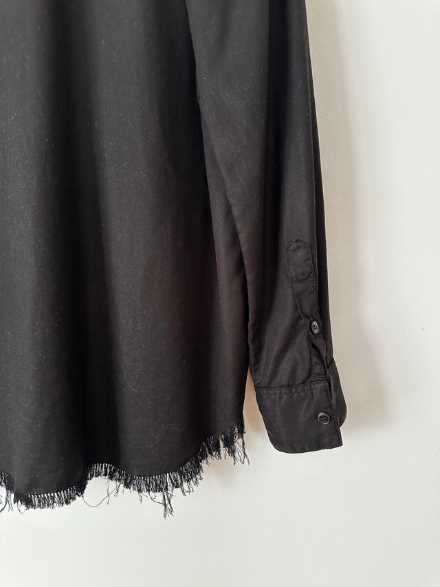 NOBODY DENIM - TENCEL OVERSIZED SHIRT - BLACK - S-Shirts-UPTOWN VINTAGE-UPTOWN LOCAL
